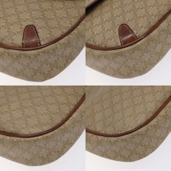 CELINE Macadam Canvas Shoulder Bag Beige Gold - Picture 10 of 12
